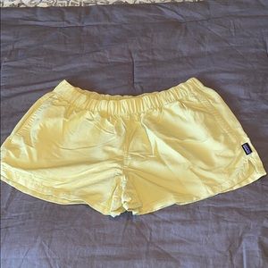 Yellow Patagonia shorts